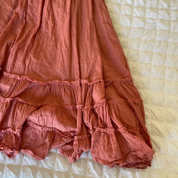 Lulus sunshine rose swish dot tiered cotton maxi dress - Picture 10 of 14